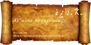 Énisz Krisztina névjegykártya