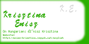 krisztina enisz business card